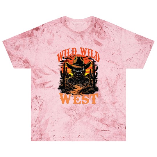 Wild Wild West Cowboy Sunset Blast T Shirts