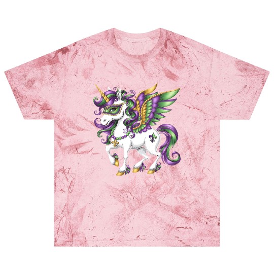 Happy Mardi Gras Unicorn Mask New Orleans Girls Blast T Shirts