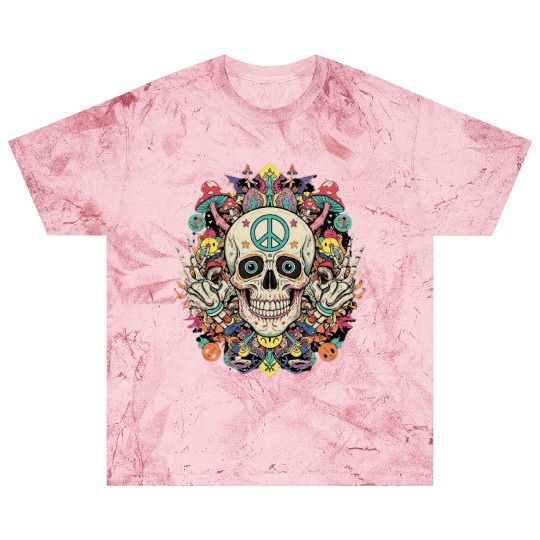 Psychedelic Skull Art Blast T Shirts