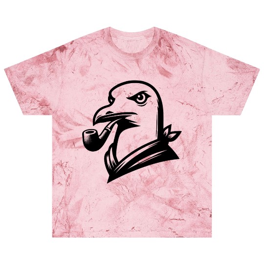 Seagull With Pipe In Cartoon Style Blast T Shirts