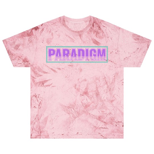 Neon Retro Paradigm Text Design Blast T Shirts