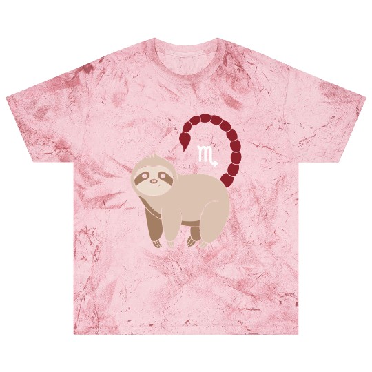 Scorpio Zodiac Sloth with Scorpio Sign Tail Blast T Shirts