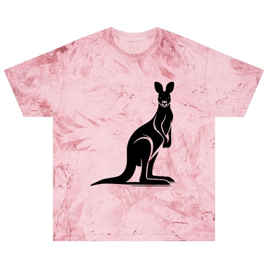 Wild Animal Silhouette With Typical Kangaroo Pose Blast T Shirts