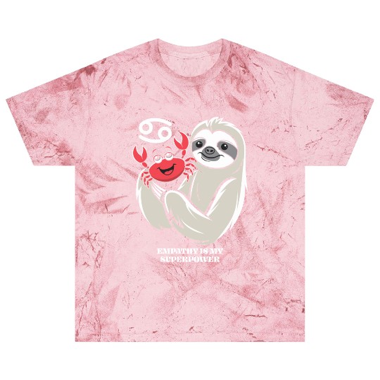 Empathy Is My Superpower: Cancer Zodiac Sloth Blast T Shirts