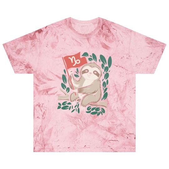 Capricorn Zodiac Sloth Relaxing with Capricorn Blast T Shirts