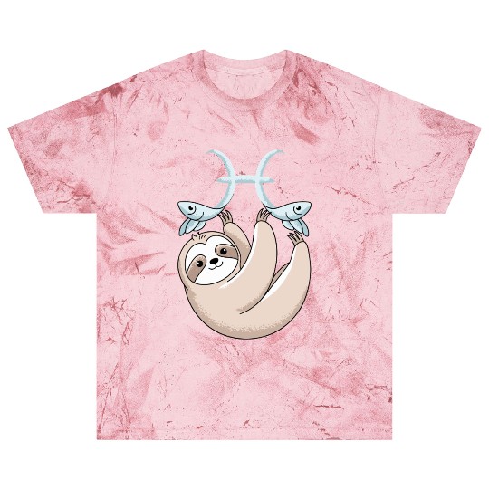 Pisces Zodiac Sloth Embracing Your Cosmic Calm Blast T Shirts