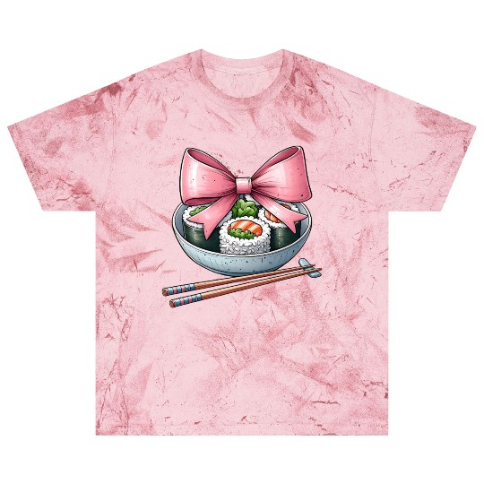 Coquette Bow Sushi Japanese Food Pink Ribbon Mom Blast T Shirts