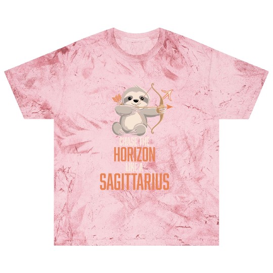 Chase The Horizon Like A Sagittarius Zodiac Sloth Blast T Shirts