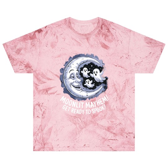 Moonlit Mayhem Ghostly Spook Under the Mondlight Blast T Shirts