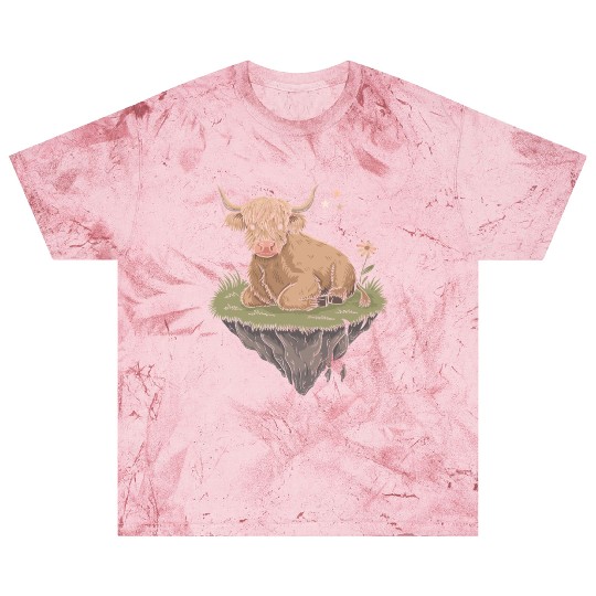 Whimsical Escapism: Highland Cow Dreamworld Blast T Shirts