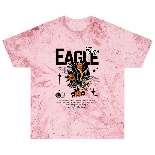 Flying Eagle Vintage Tattoo Style Design Blast T Shirts