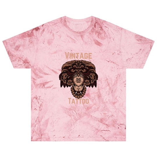 Vintage Tattoo Art – Aztec Warrior Design Blast T Shirts