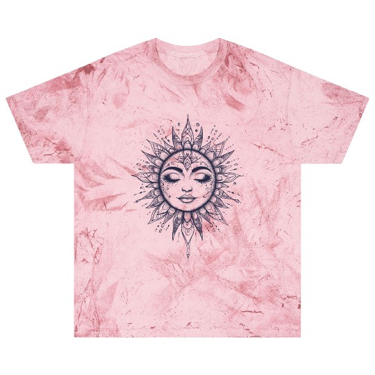 Boho Sun Bohemian Sun Face Spirituality Blast T Shirts