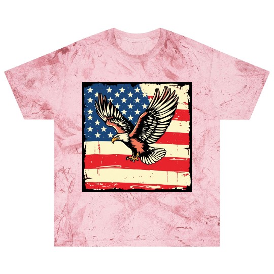 Patriotic Eagle Illustration Blast T Shirts