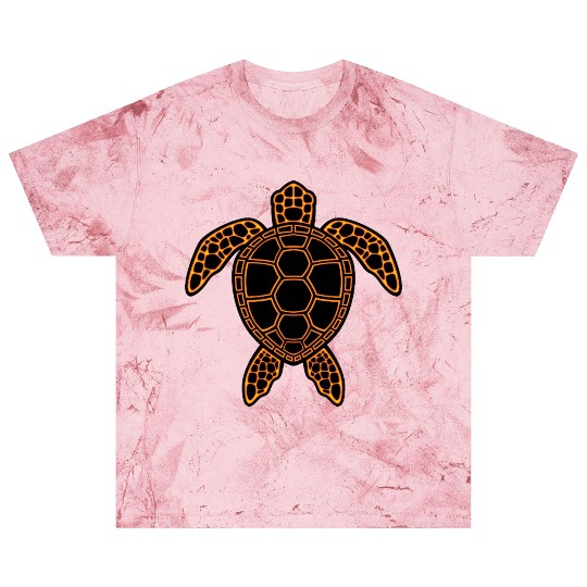 Neon Lava Sea Turtle Design Blast T Shirts