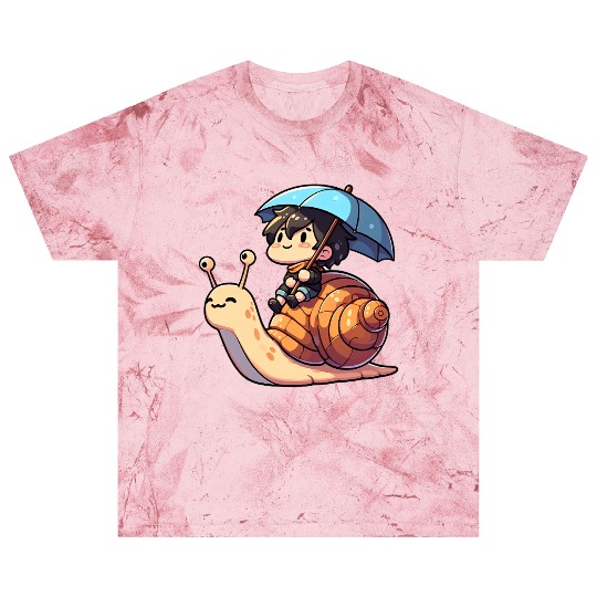 Chibi Snail Rider's Rainy Day Adventure . Blast T Shirts