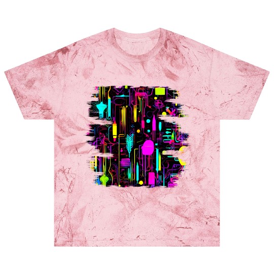 Neon Vintage Glow UV Style Blast T Shirts