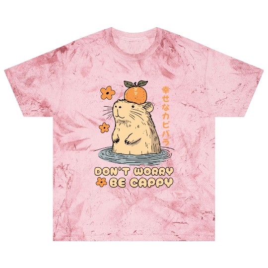 Don't Worry Be Cappy Cute Happy Japanese Capybara Blast T Shirts