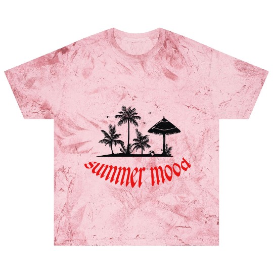 Tropical Beach Sunset with Summer Mood Blast T Shirts