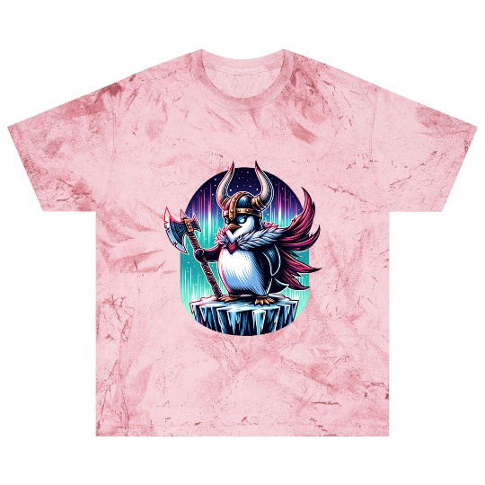 Viking Penguin Warrior Under Northern Lights Blast T Shirts