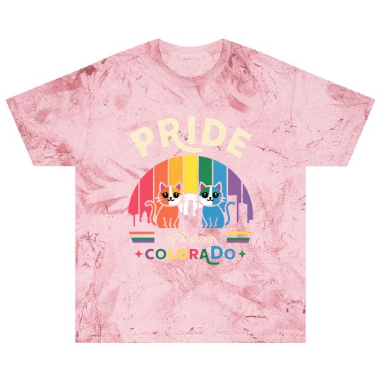 Pride of Dallas City Texas USA Rainbow Flag Blast T Shirts