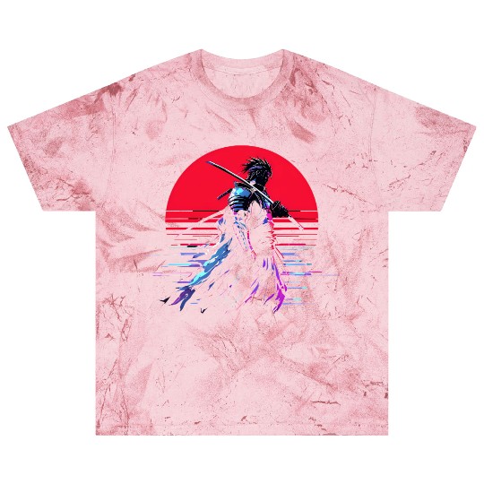 Cyberpunk Samurai Warrior Under Neon Moon Blast T Shirts