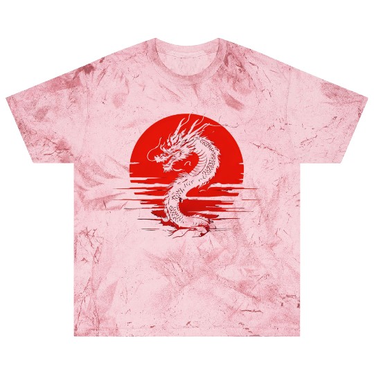 Dragon Rising Under the Blood Moon Blast T Shirts