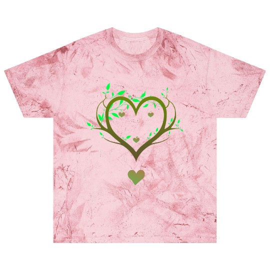 Nature Heart Tree | Green Love Botanical Art Blast T Shirts