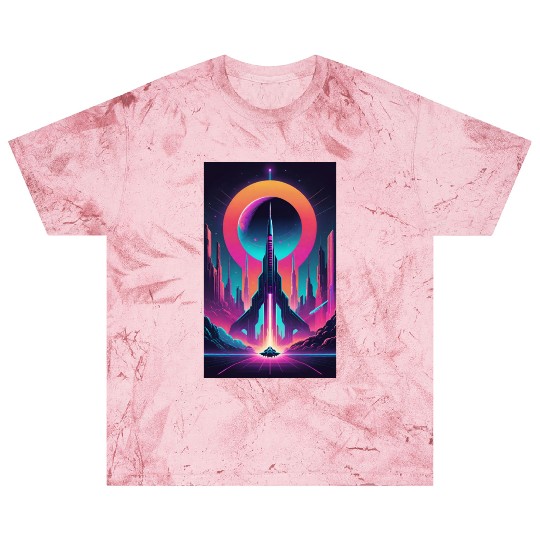Neon Horizon: The Future of Space Exploration Blast T Shirts