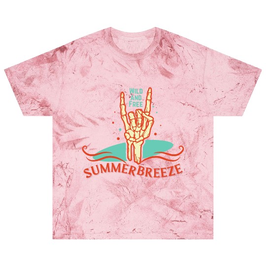 Wild And Free Summer Breeze Skeleton Hand Blast T Shirts