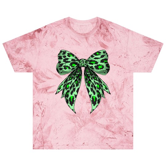 Coquette Bow Cheetah Animal Pattern Lime Green Blast T Shirts