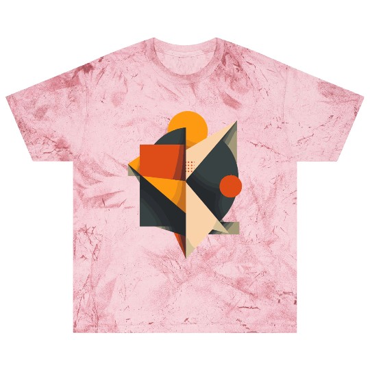 Modern Retro Geometric Composition Blast T Shirts