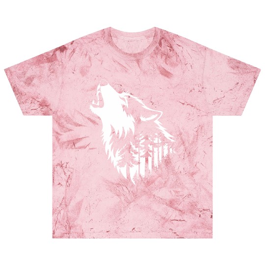 Howling Wolf & Forest Silhouette Blast T Shirts