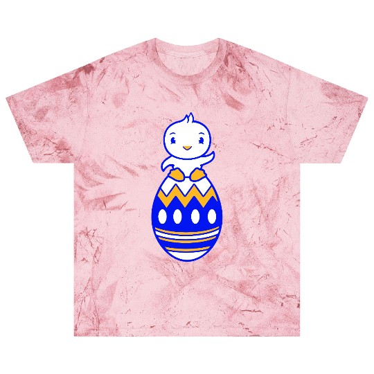 Chick Sits On Giant Easter Egg Waving Easter Sweet Blast T Shirts