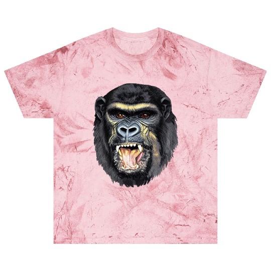 Fierce Gorilla Head Design, Wild Animal Art Blast T Shirts