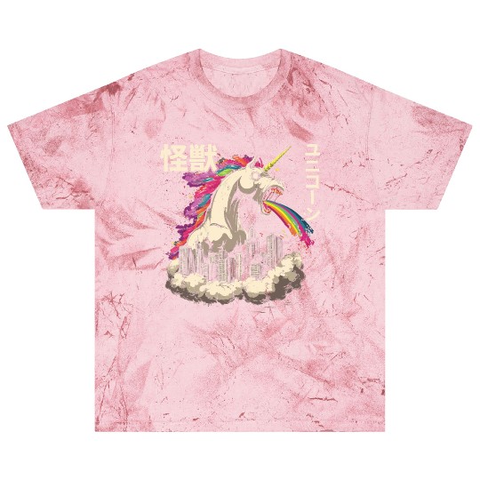 Kaiju Unicorn Japanese Monster Rainbow Blast T Shirts