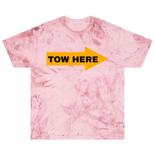 tow here arrow stickers yellow towing meme racecar Blast T Shirts