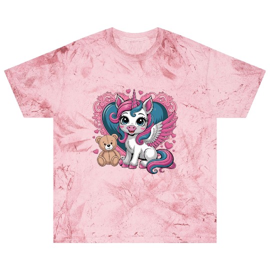 Whimsical Unicorn Magic Heart With Adorable Teddy Blast T Shirts