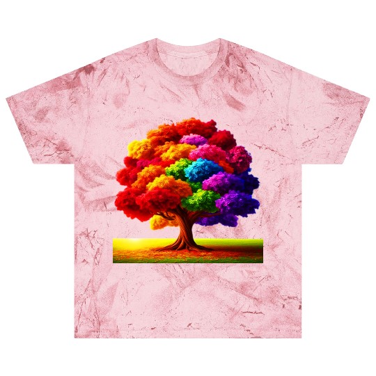 Rainbow colours Spectrum Tree Blast T Shirts