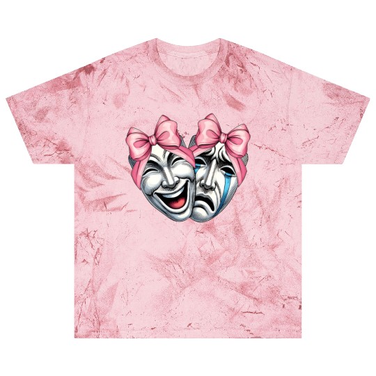Coquette Bow Theatre Mask Drama Comedy Artist Girl Blast T Shirts