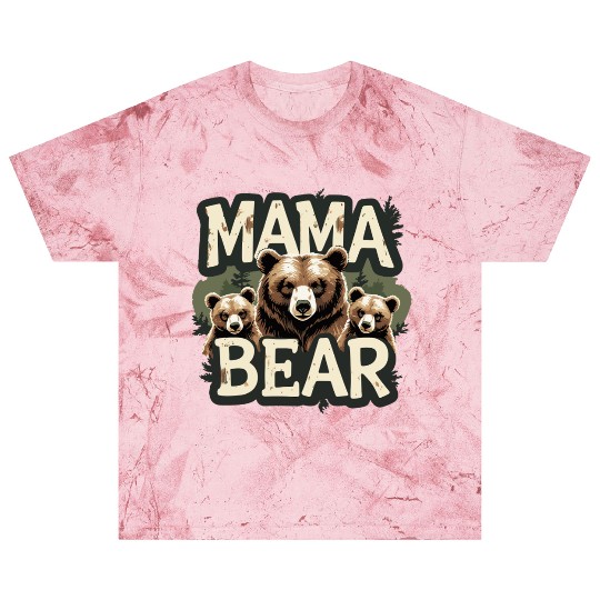 Mama Bear & Cubs Rustic Blast T Shirts for Moms
