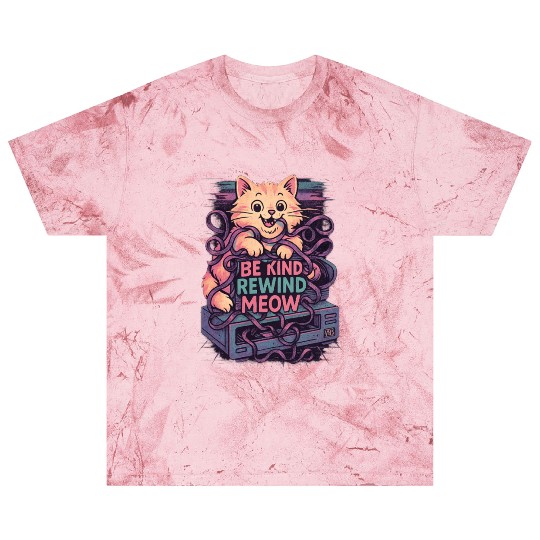 Be Kind Rewind Meow Retro Vibe 80s 90s VHS Blast T Shirts