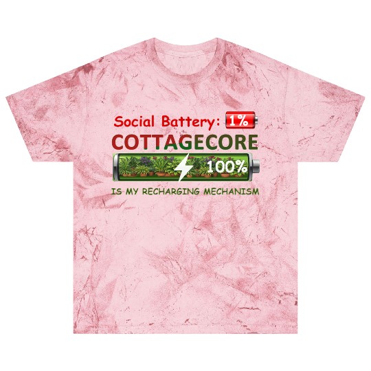 Social Battery 1%, Cottagecore Recharging Mehanism Blast T Shirts