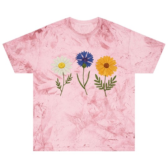 Wildflower Trio Daisy Cornflower Marigold Blast T Shirts