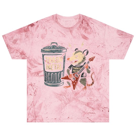 Funny Opossum Thrash Metal Guitar Vintage Pun Blast T Shirts