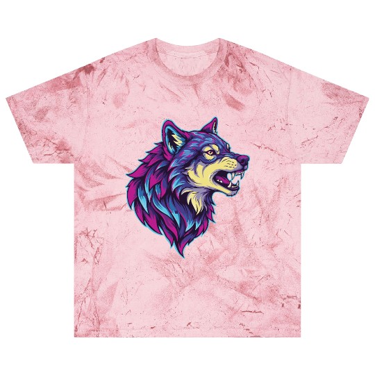 psychedelic wolf head Blast T Shirts
