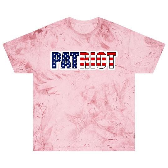 Patriot Text Design with American Flag Motif Blast T Shirts