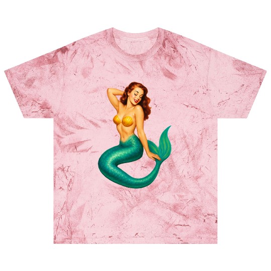 Classic Vintage Mermaid Pinup Blast T Shirts