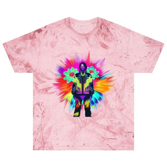 Y2K Bloom: Techwear Meets Luminescent Nature Blast T Shirts