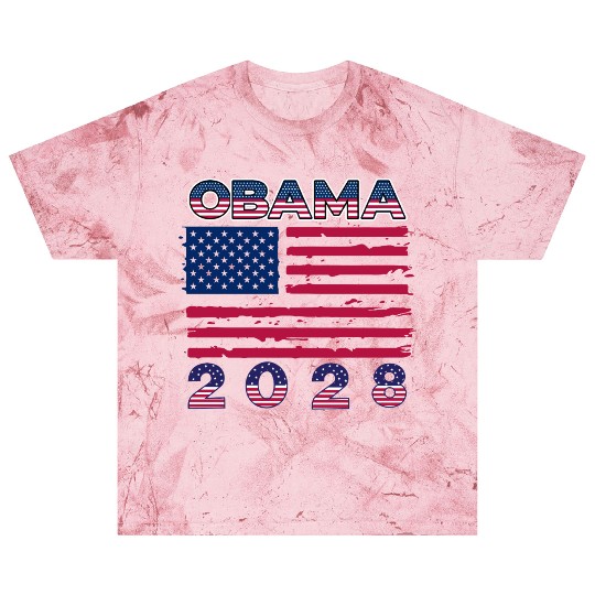 Obama 2028 Vintage Flag Patriotic Politics Protest Blast T Shirts